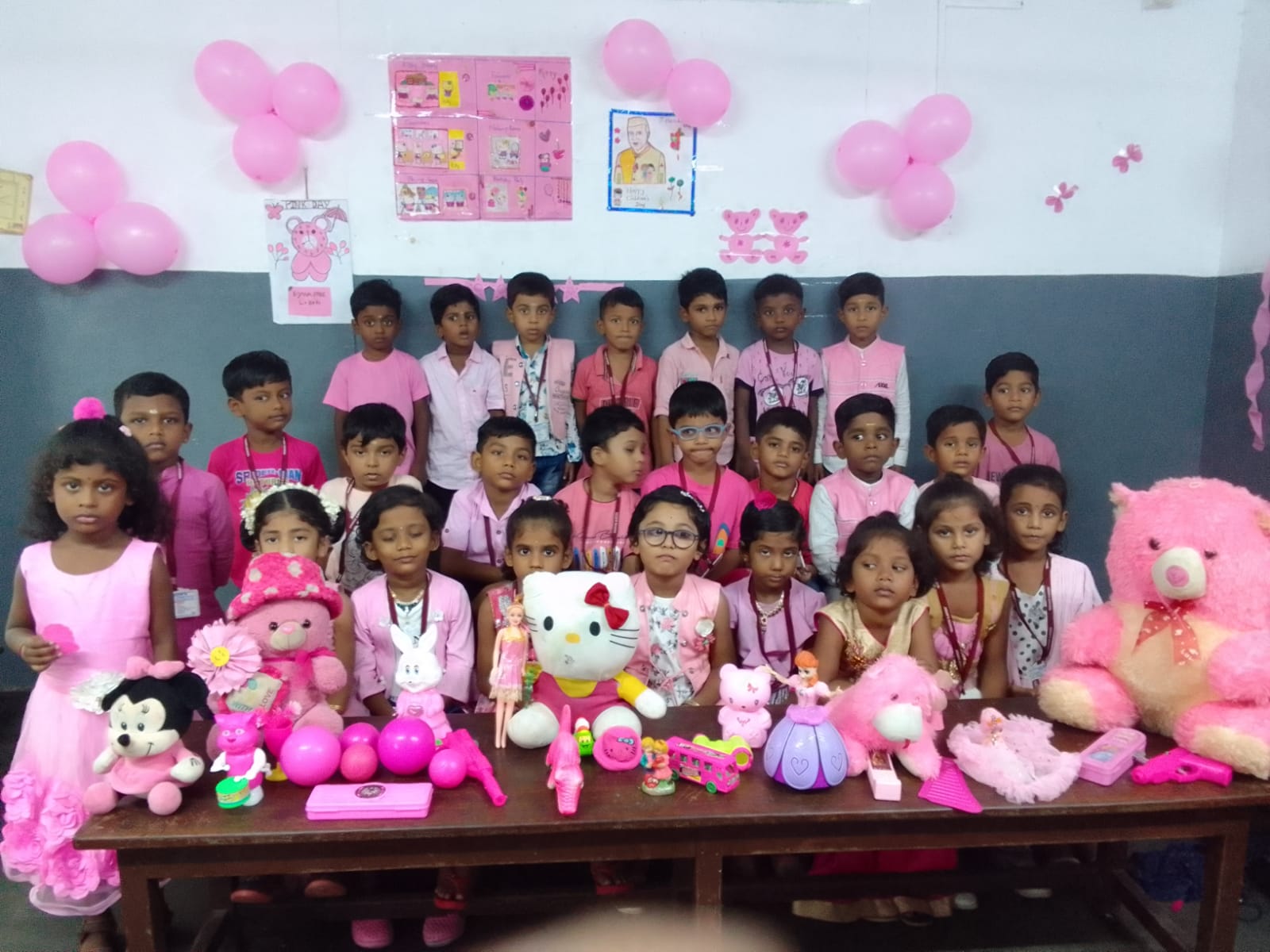 Happy children learning